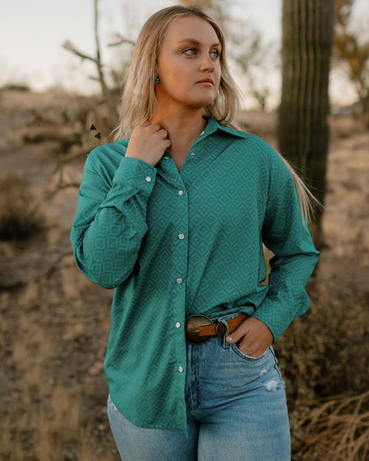 Turquoise Me Up Pearl Snap