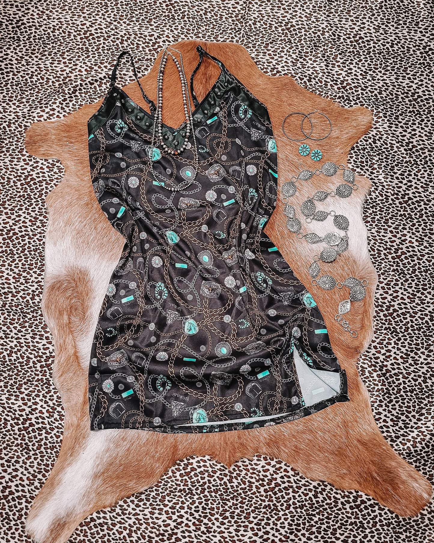 The Woman In Turquoise Dress