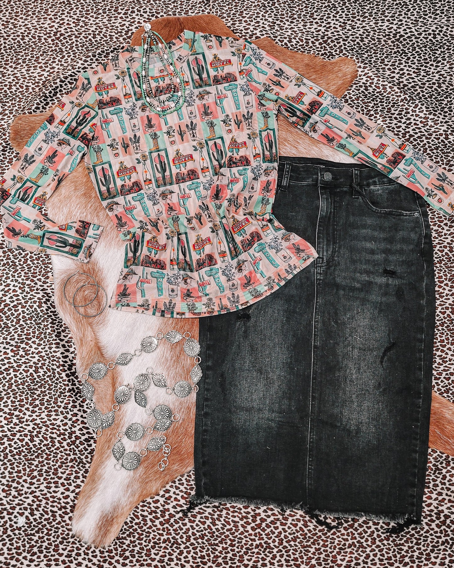 Cowboy Motel Mesh Top