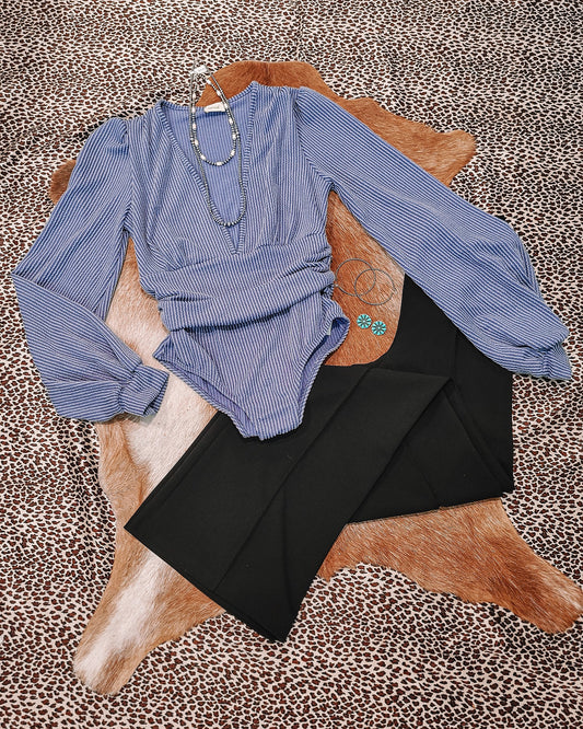 Straight Up Bodysuit - Denim