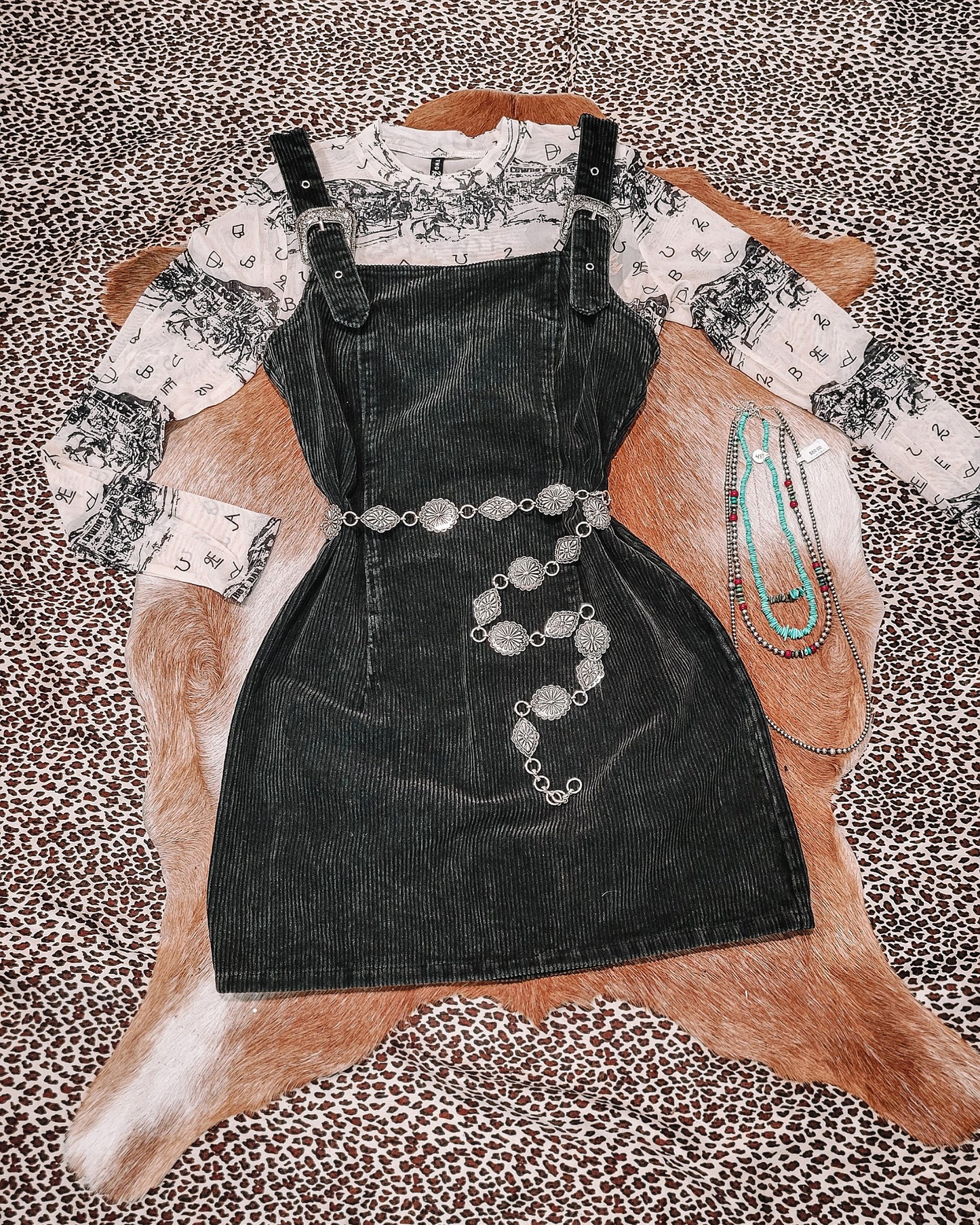 Western Prep Dress - Black