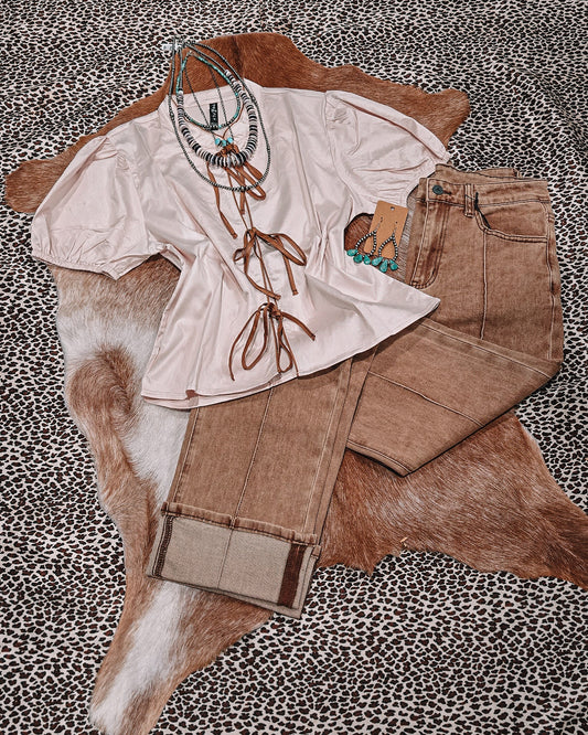 Calhoun Tie Front Top