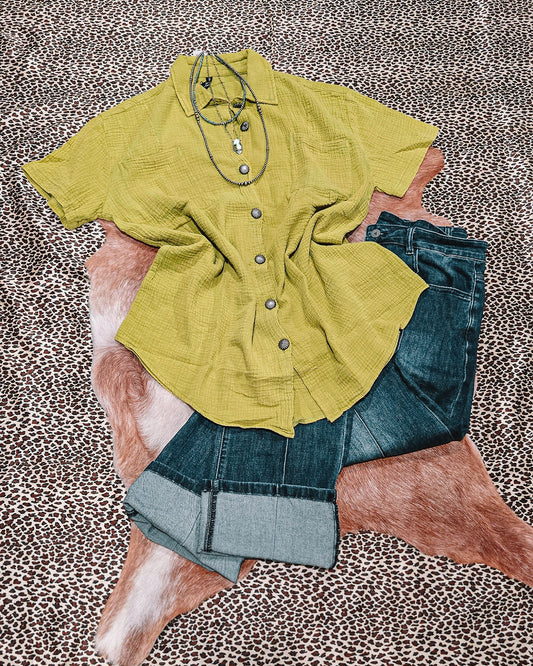 Rodeo Grounds Button Up - Verde