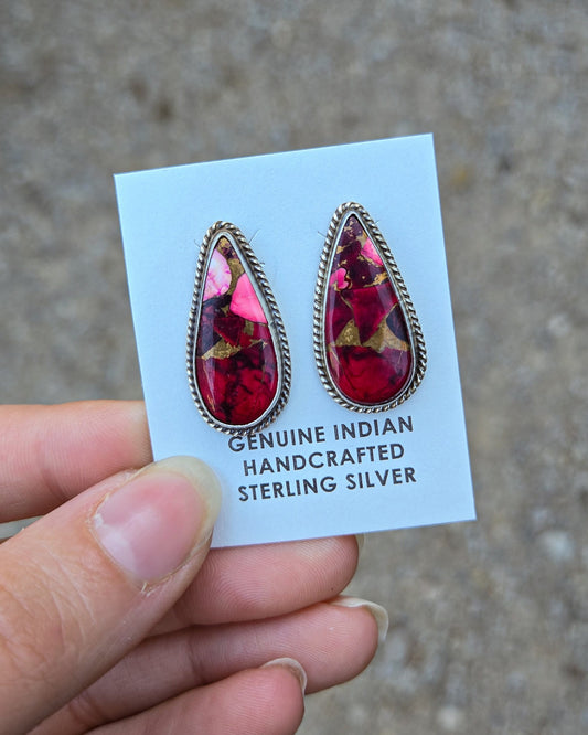 Desert Sunset Teardrop Studs