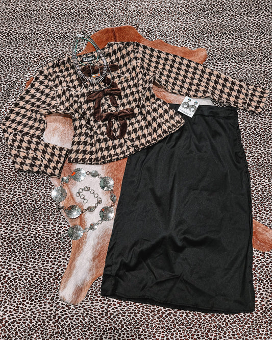 Western Posh Tie Front Top