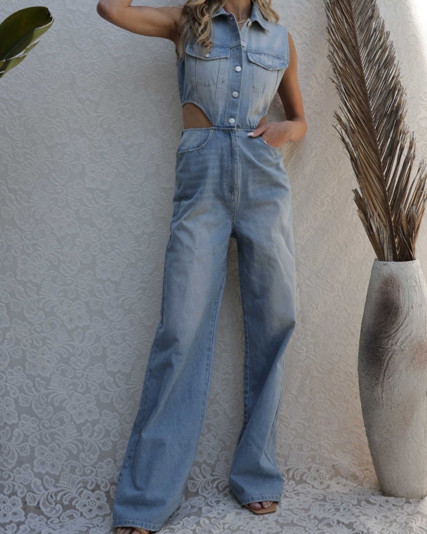 Blue Looks Good On You Denim Jumpsuit