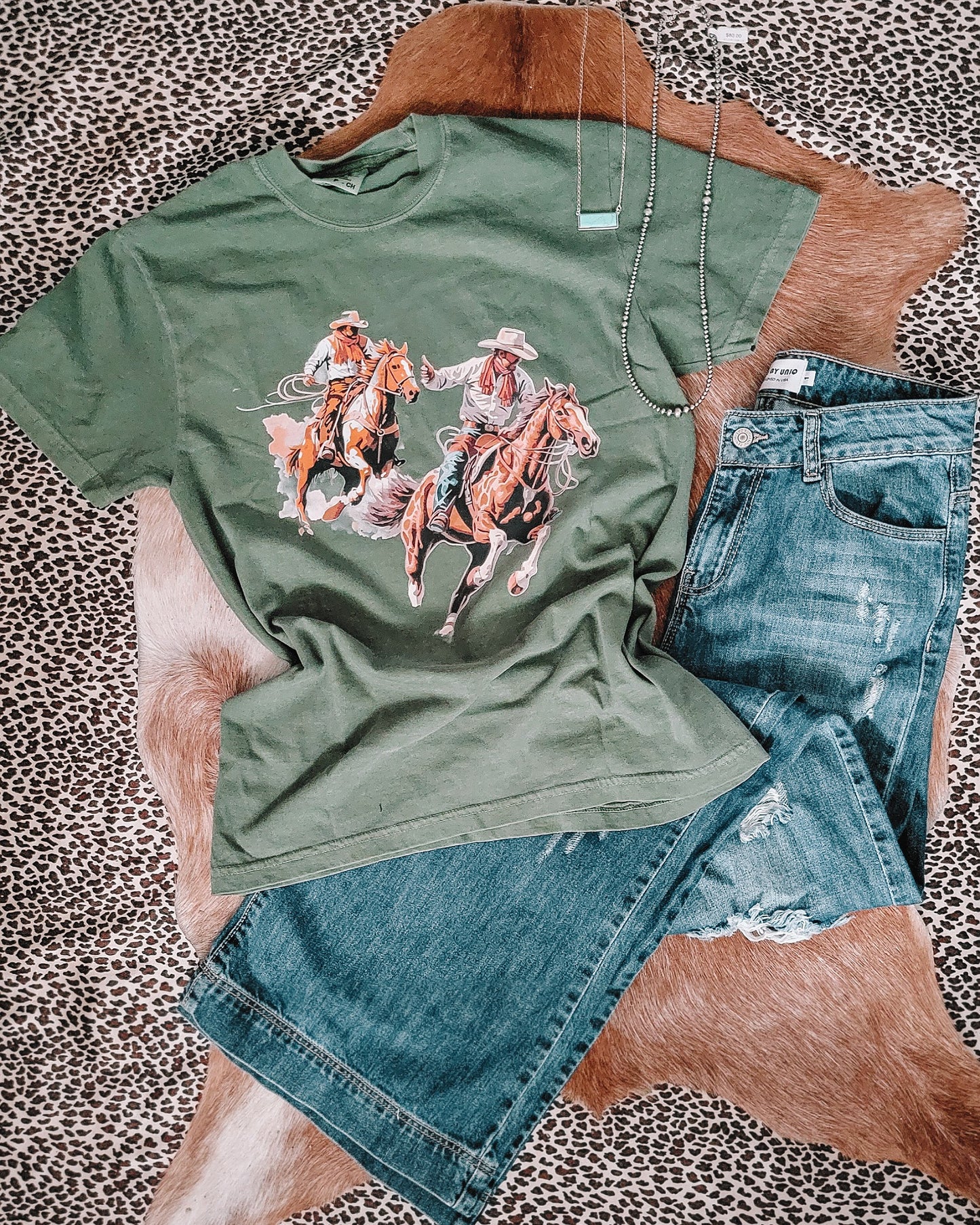 Cowboys Don't Settle Tee - Olive
