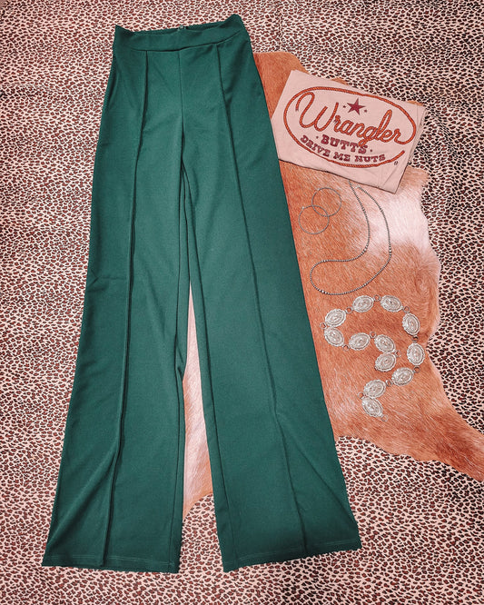 Girls Night Out Trousers - Hunter Green