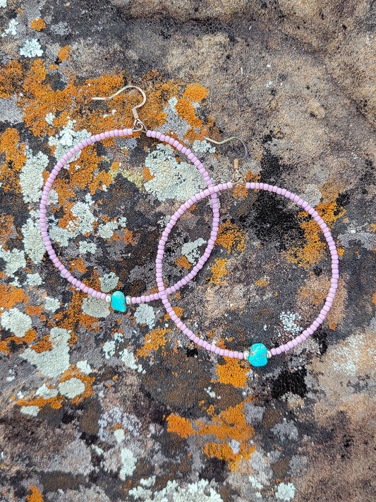 Lovely Lady May Hoops - Dusty Rose
