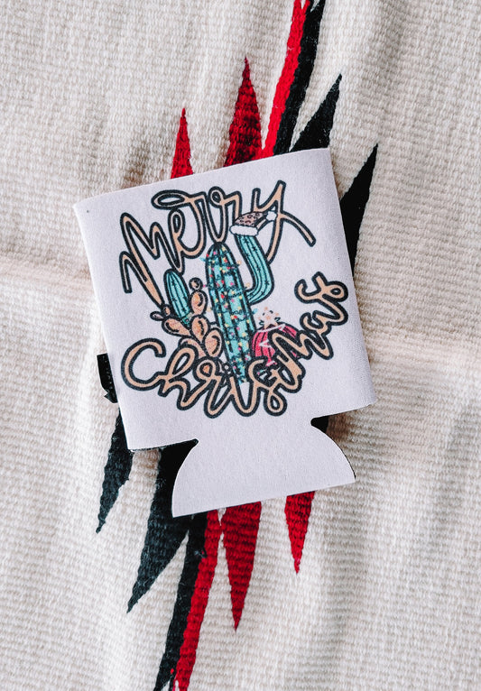 Desert Merry Christmas Can Cooler