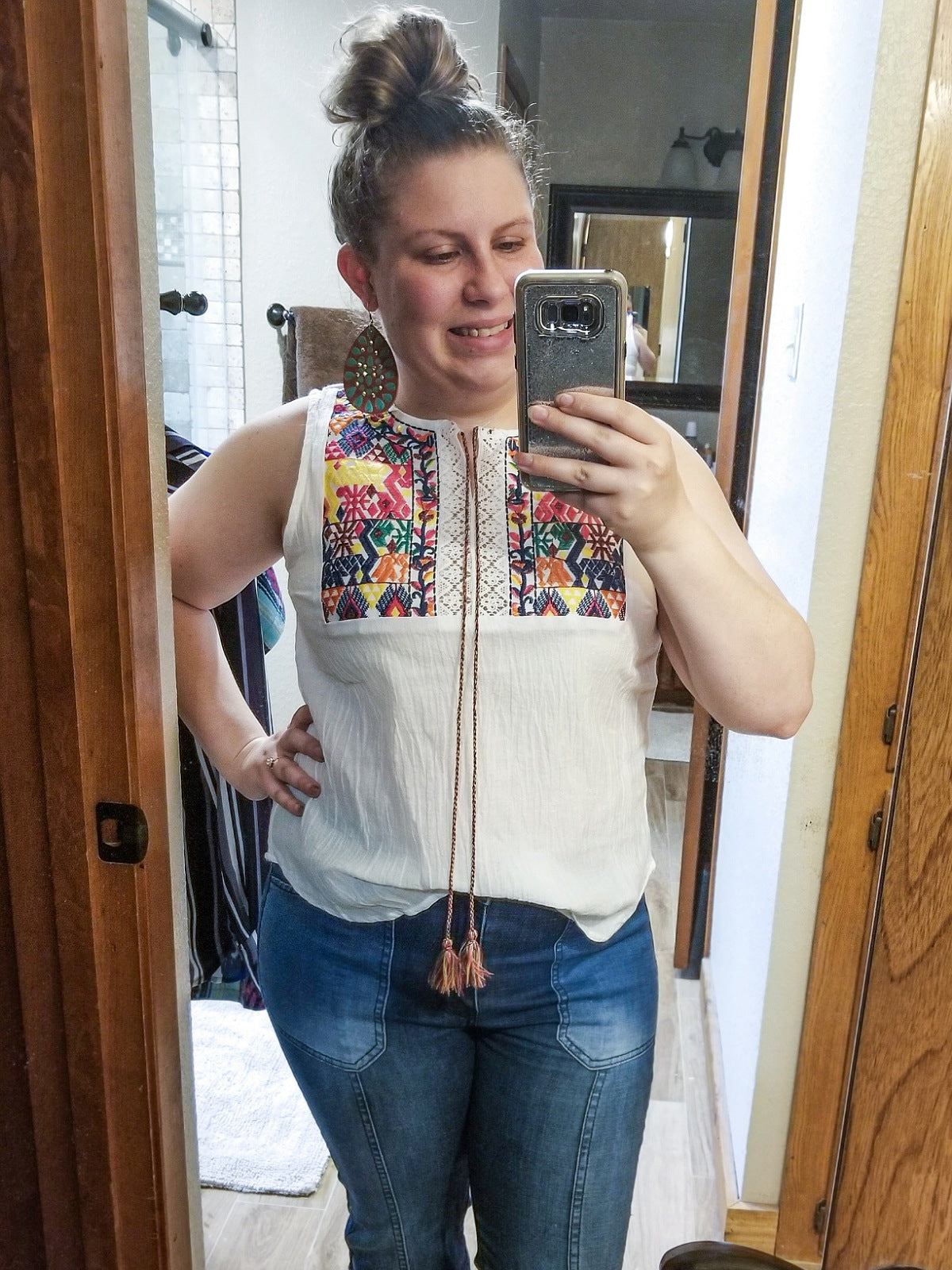 Boho Vibes Embroidered Tank