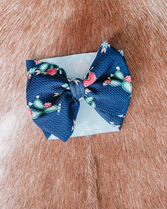 Cactus Blossom Headband Bow