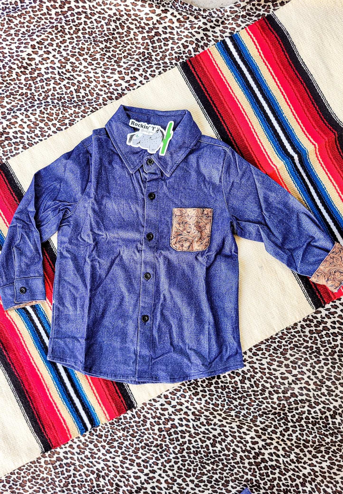 Denim Dan Toddler Button Up