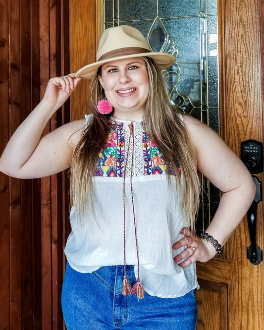 Boho Vibes Embroidered Tank