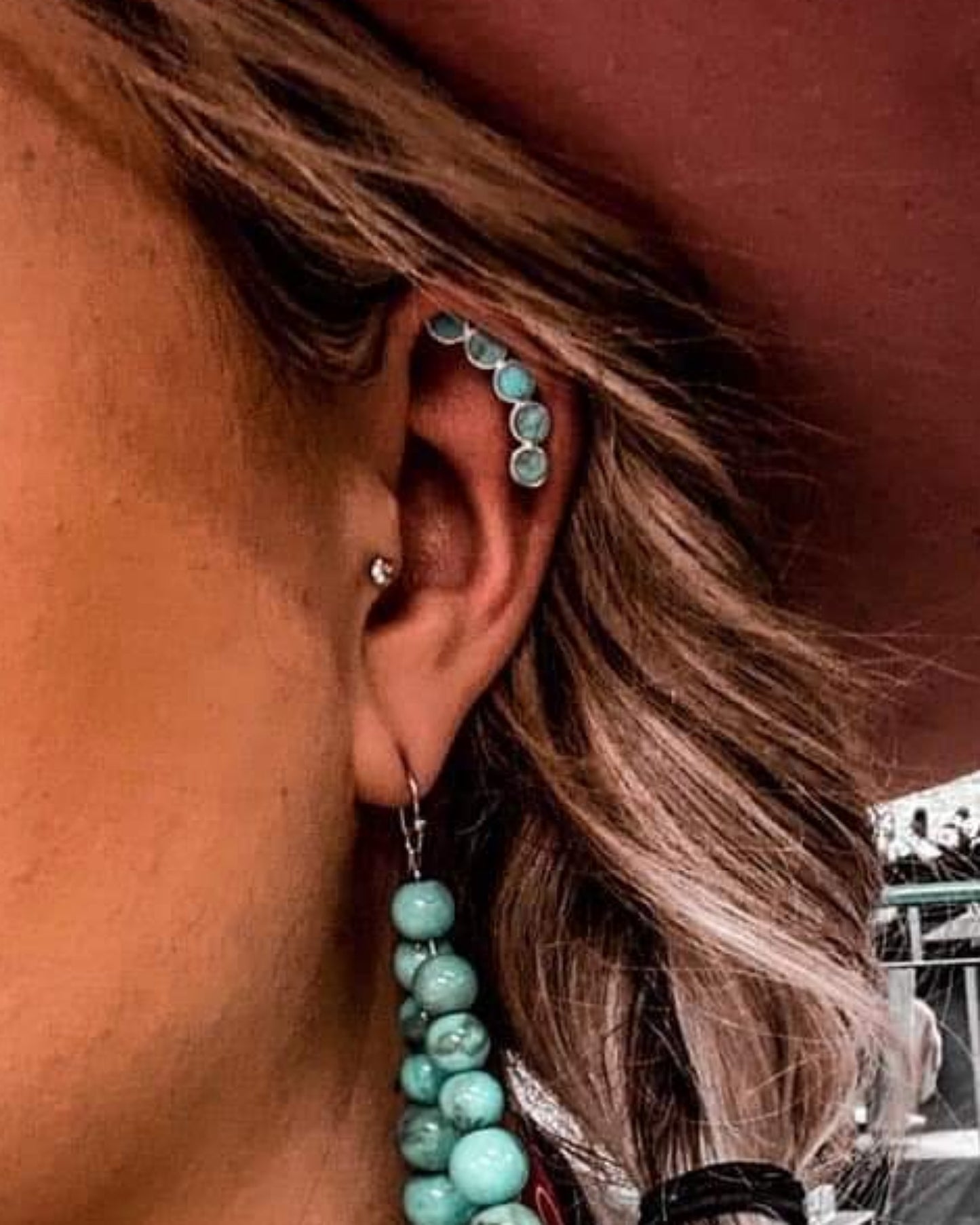 5 Star Stamped Cartilage Earring