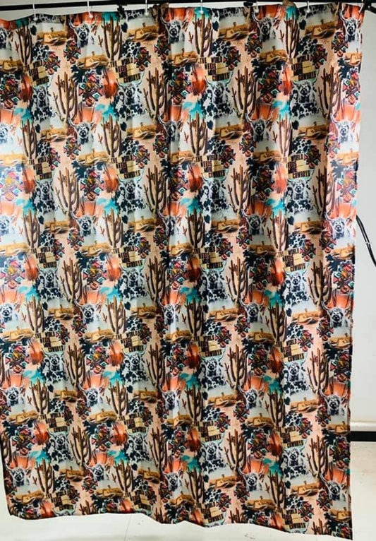 Cowboy Collage Shower Curtain