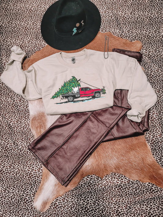 Cake Wagon Christmas Pullover