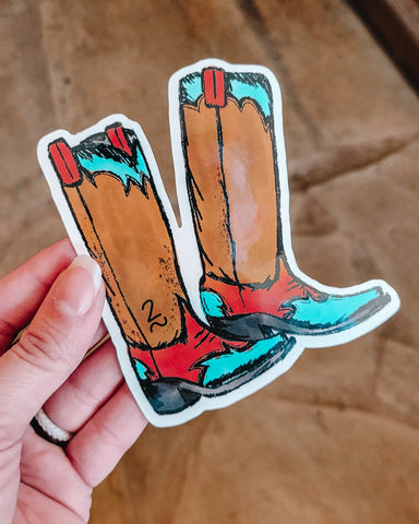 Boots Are The Way To My Heart Stickers