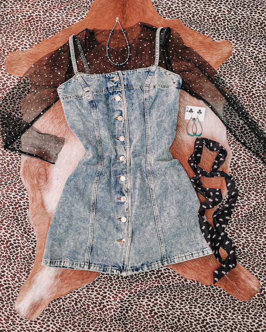 Button Me Up Denim Dress