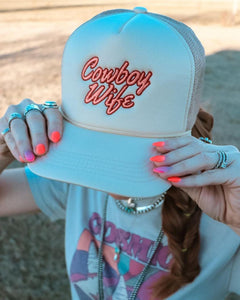 Cowboy Wife Embroidered Trucker Hat