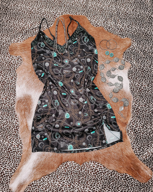 The Woman In Turquoise Dress