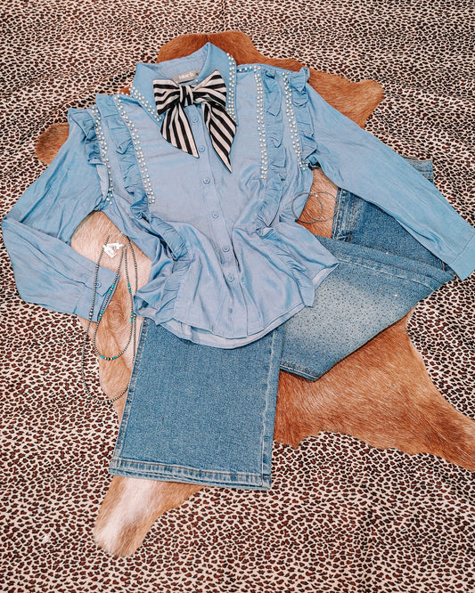 Dolly Daze Chambray Button Down