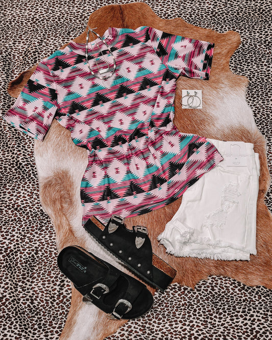 Sunset Dreams Mesh Short Sleeve