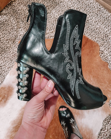 Cattle Call Booties - Black