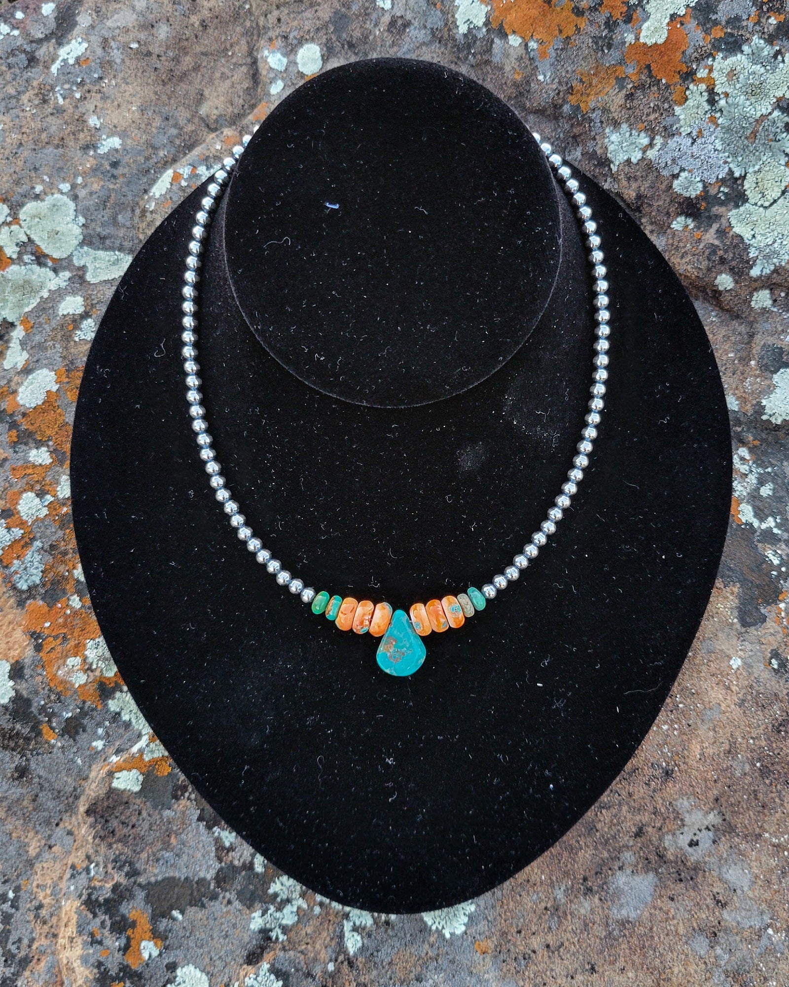 Turquoise Teardrop Surprise Necklace