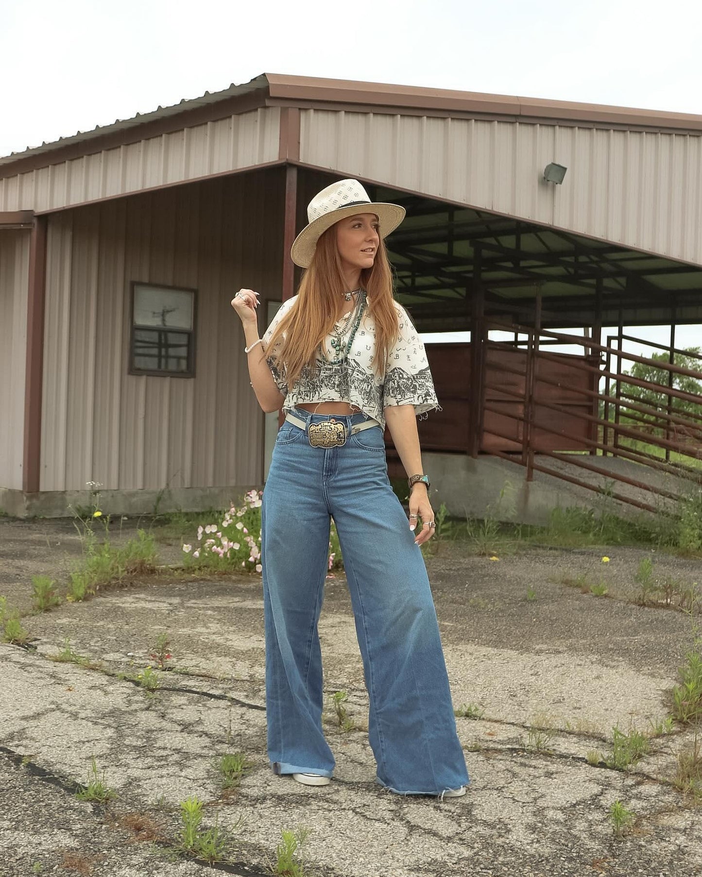 Tombstone Ghostown Cropped Pearl Snap