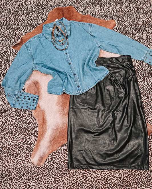 Denim Trails Button Down