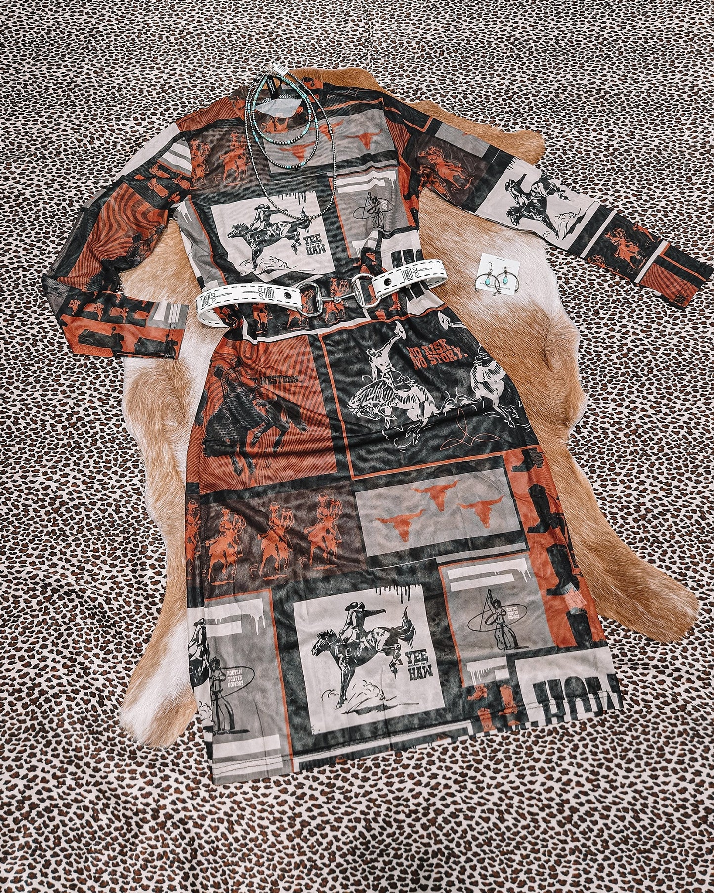Cowtown Collage Dress