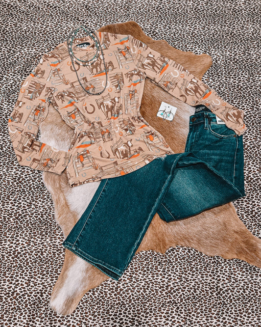 Sunset Ranch Top