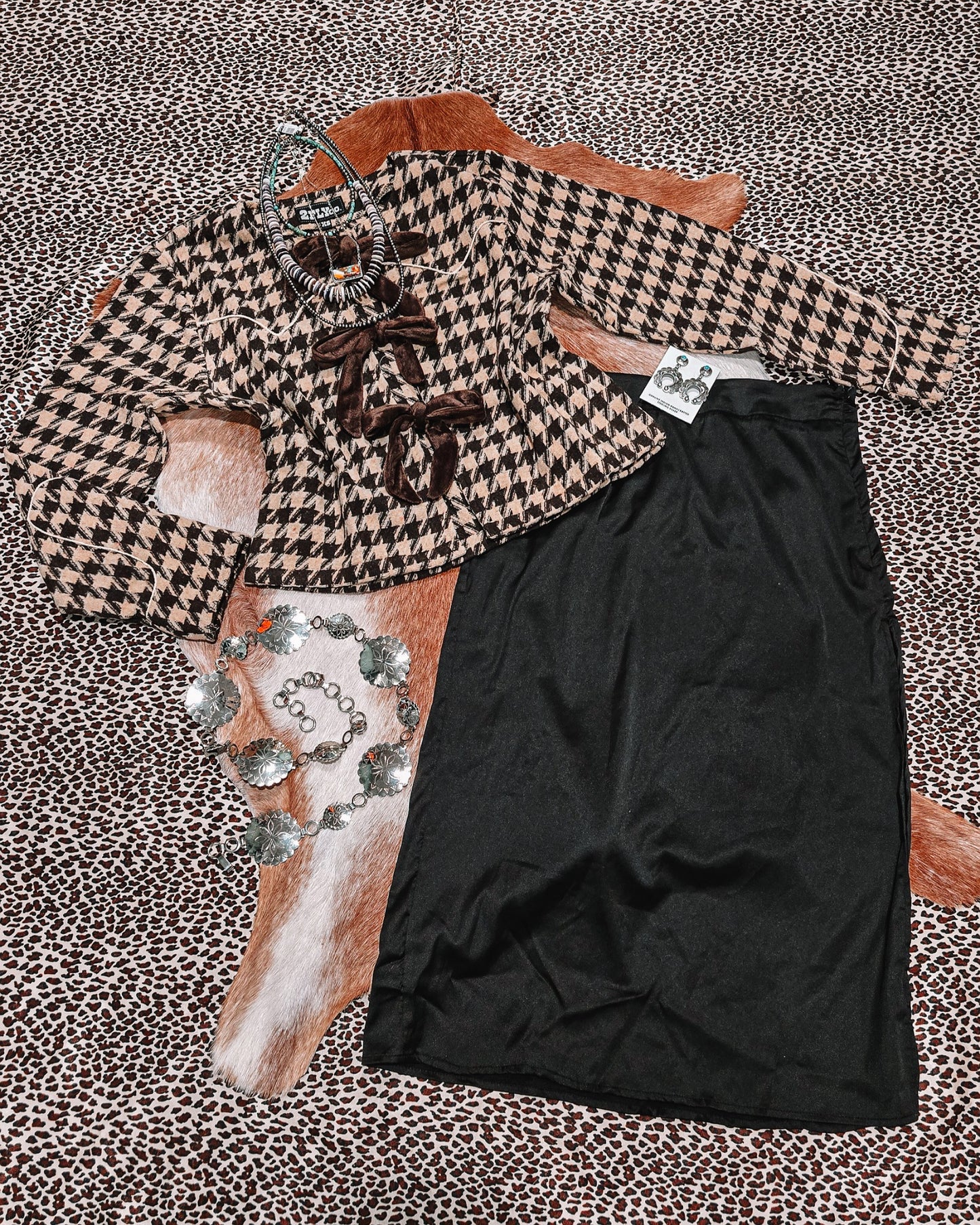 Western Posh Tie Front Top