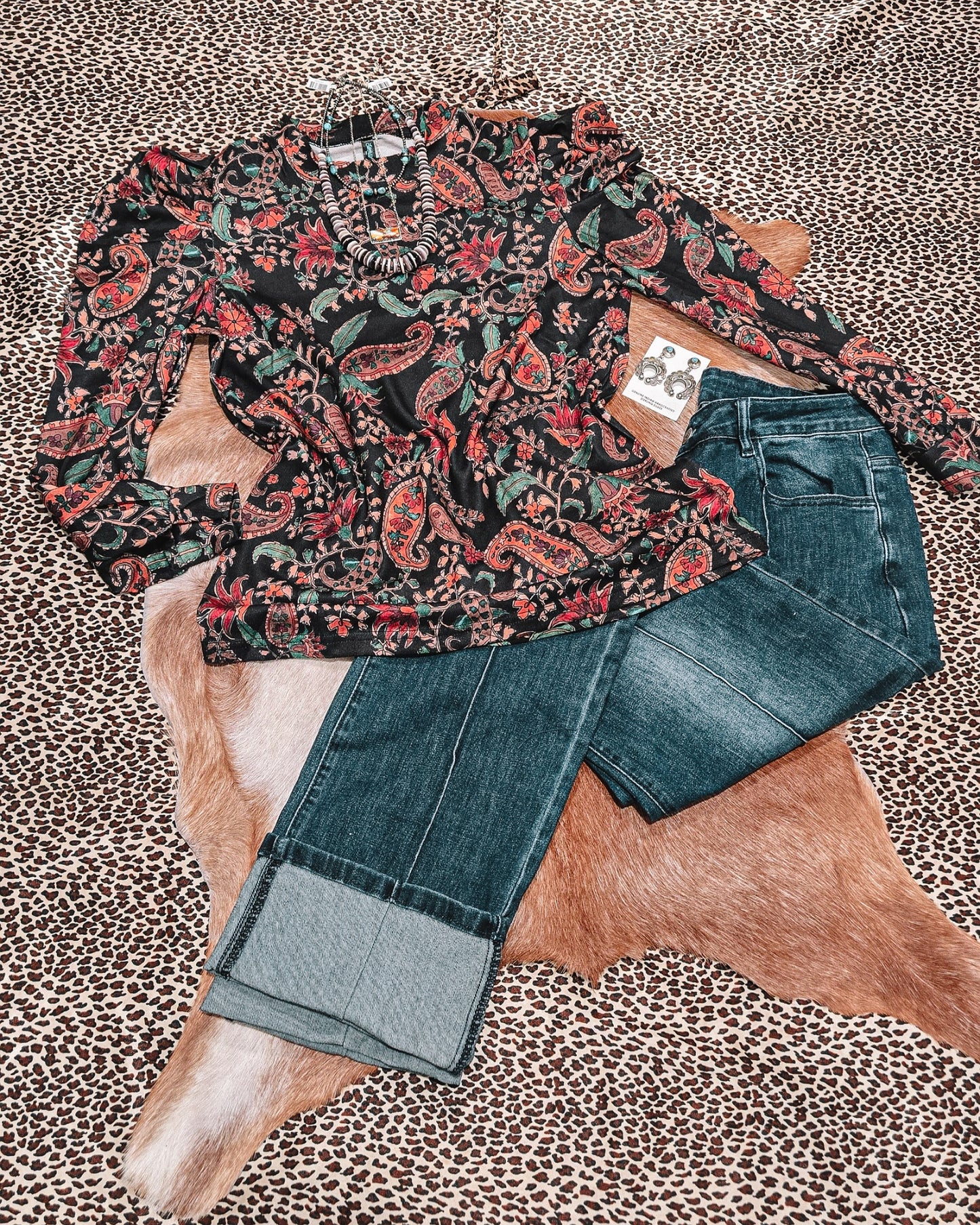 Midnight Paisley Top