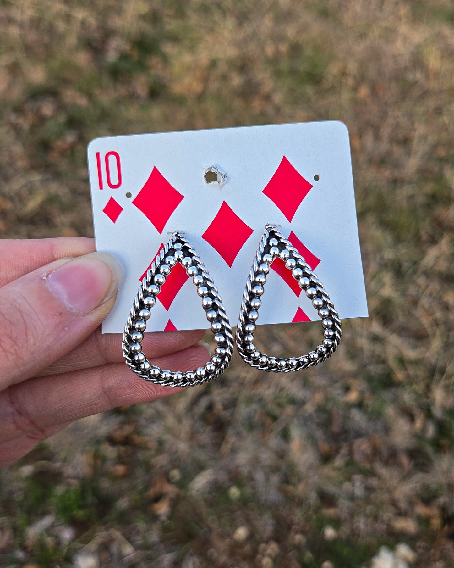 Silver Drip Teardrops