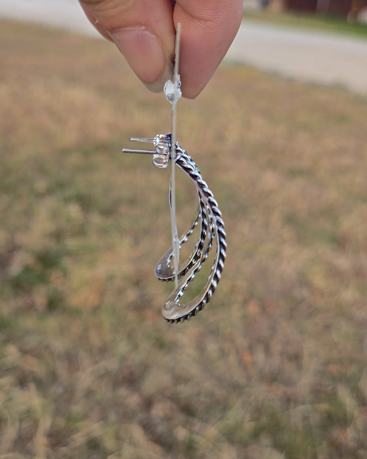 Silver Drip Teardrops