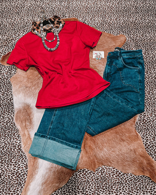 Cloud Snug Basic Tee - Red