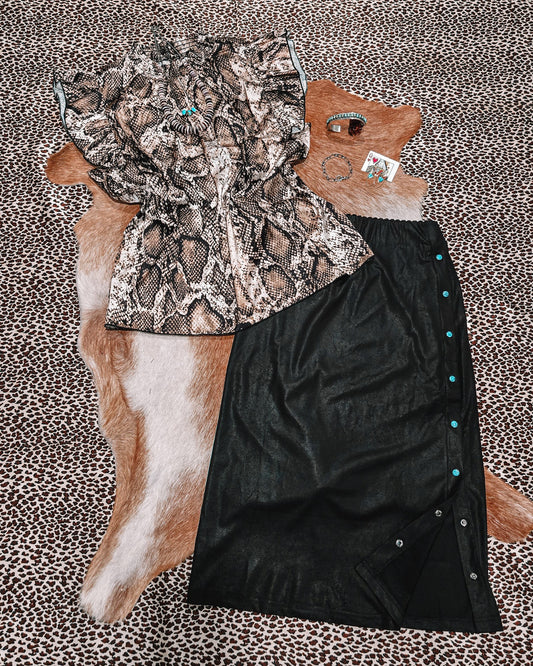 The Allure Top - Snakeskin