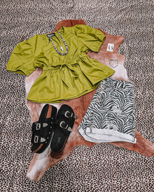 Mabel Times Top - Chartreuse