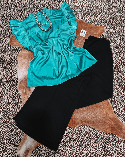 The Allure Top - Turquoise