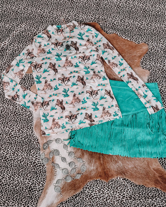 Cactus Paradise Mesh Long Sleeve