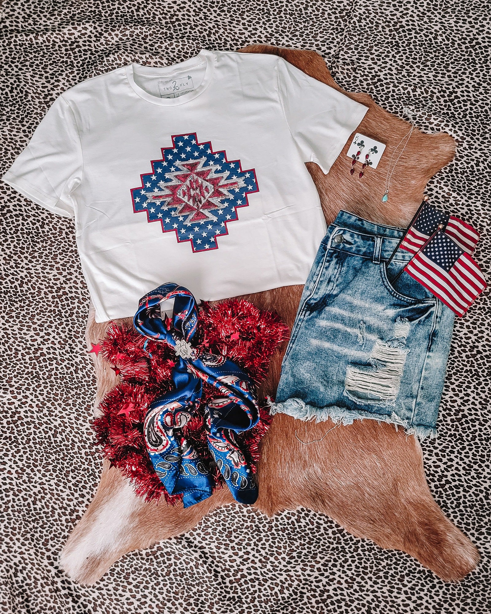 Star Spangled Sequins Graphic Tee