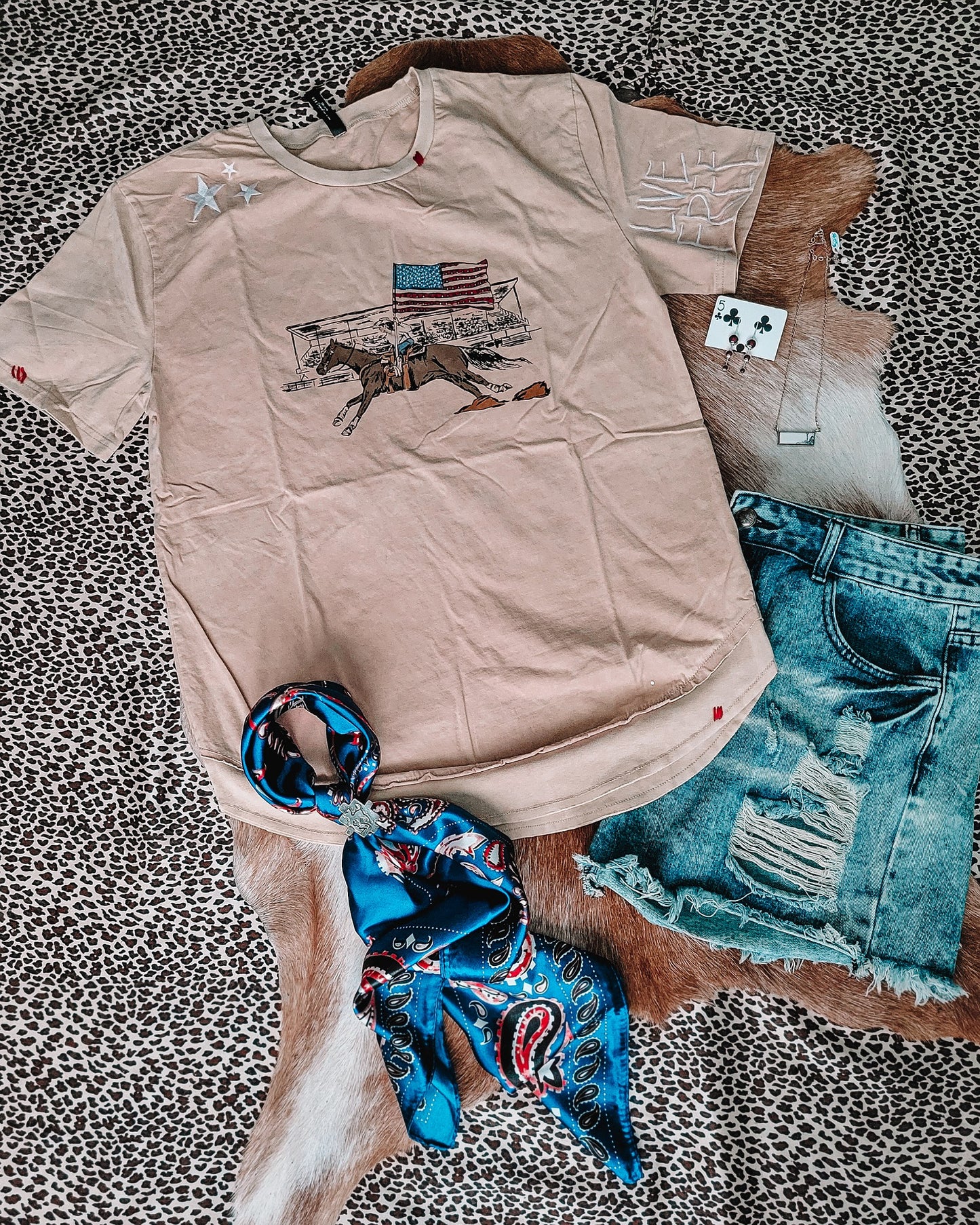 Live Free Embroidered Tee