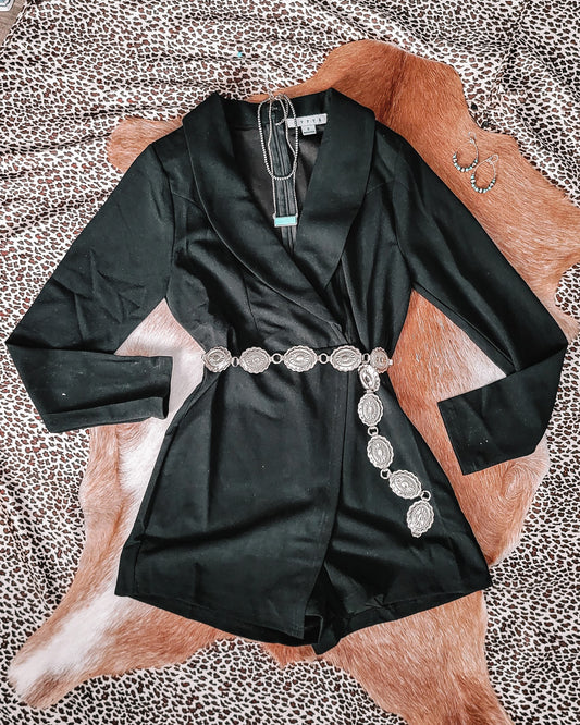 Red Dirt Road Romper - Black