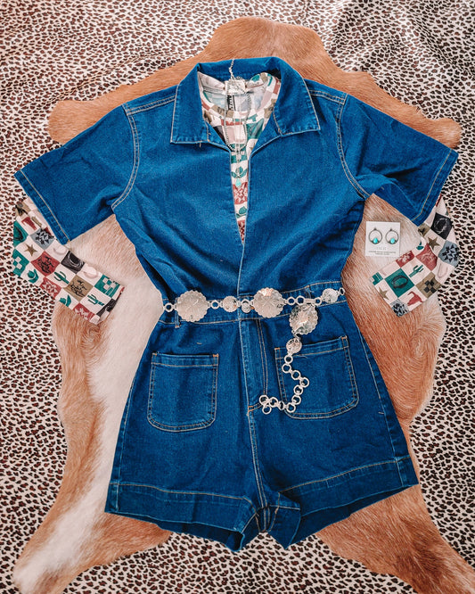 The McClintock Denim Romper