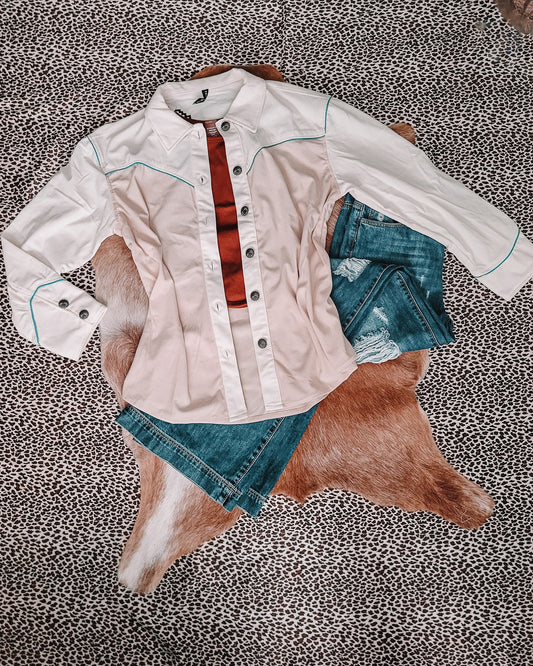 Two Tone Palomino Shacket