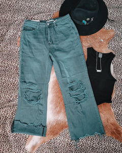 The Jade 90's Vintage Cropped Flare