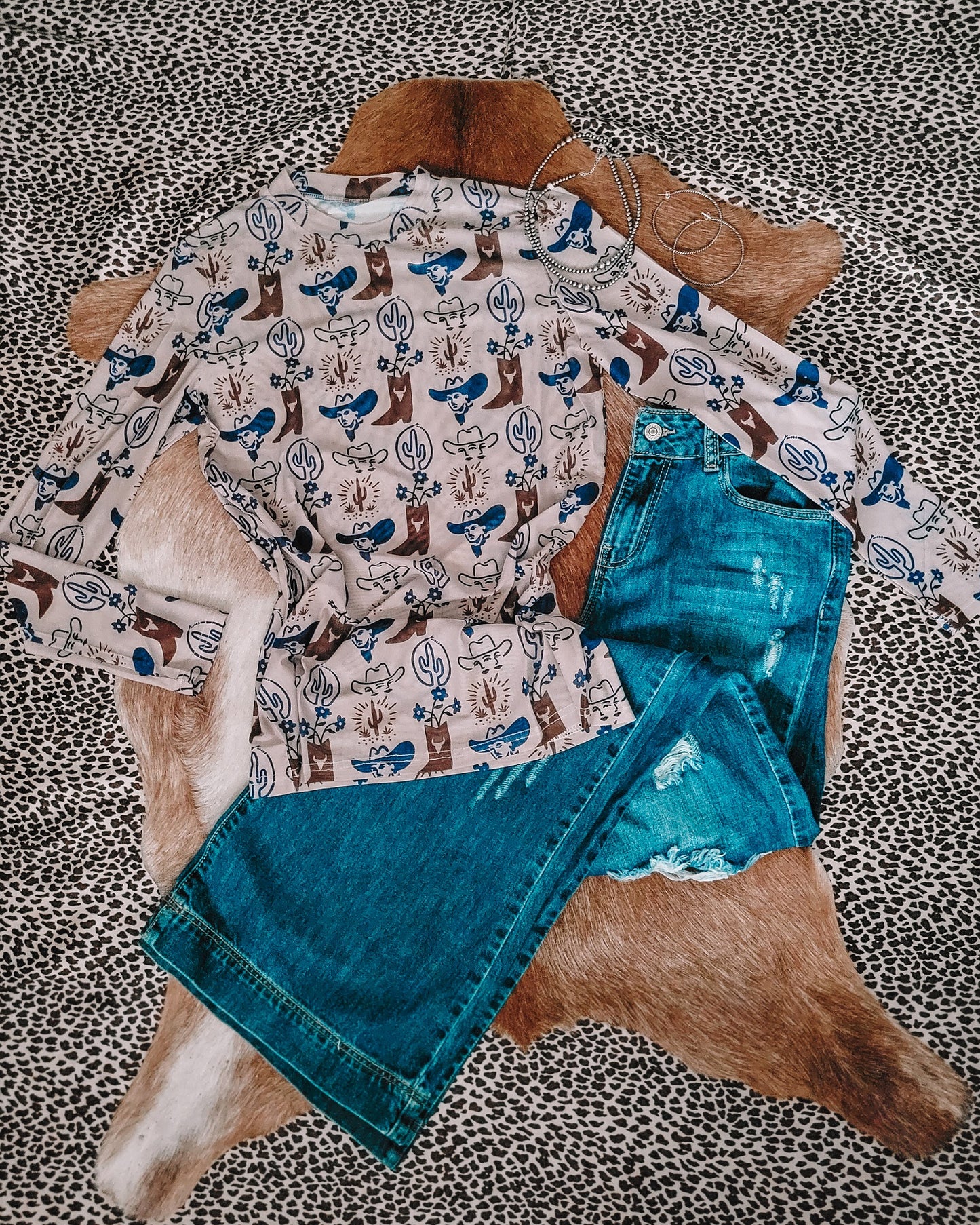 How The West Was Won Mesh Top