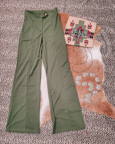 Can't Stop Me Now Trousers - Olive